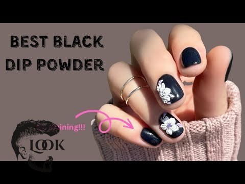 Best Black Dip Powder | Non-Dominant Hand Friendly Nail Art | 3D Stickers |  Marla Kris - YouTube