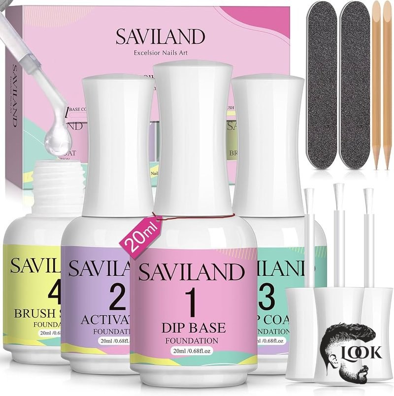 Amazon.com: SAVILAND Dip Powder Liquid Set HEMA-free, 4Pcs 20 ml No Curing  Needed | Ultimate Nail Dip System Essentials Liquid, Large Capacity, Dipping  Base Activator Top Coat Brush Saver, DIY Home Manicure :