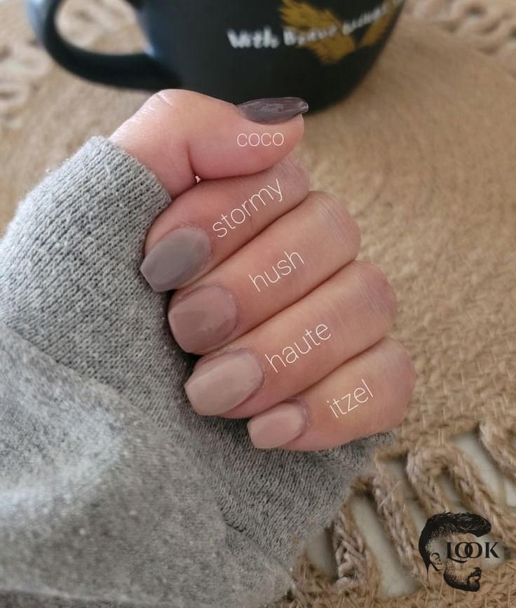 Fall Ombre Neutral Dip Nails Fall neutral dip powder nails in an ombre style