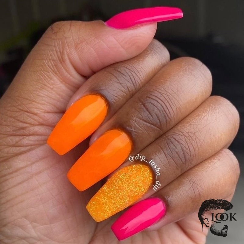 DP54 Glow For It (Glows orange) Nail Dip Powder