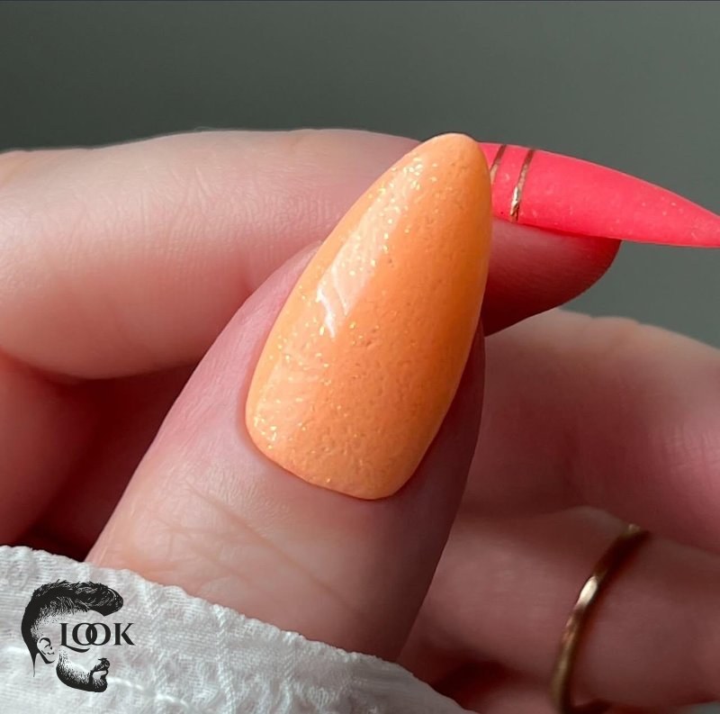 TANGERINE BLISS -orange Flakie Dip Powder, Orange Nails, Dip Powders, Nail Dip Powder, Summer Nail Dip, Summer Dip Powder - Etsy