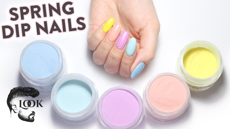 Easy Spring Nails 🌼 Pastel Dip Powder