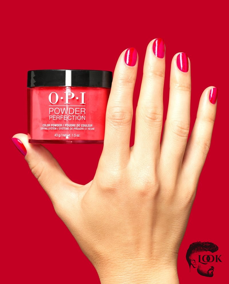 Big Apple Energy Shimmery Red Nail Dip Powder | OPI