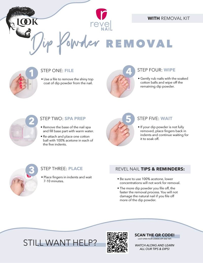 Revel Nail dip powder removal with kit