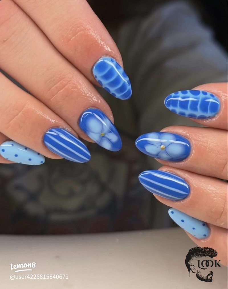 How to Achieve Beautiful Summer Dip Nails in Blue | 2025 real user  experience on Lemon8