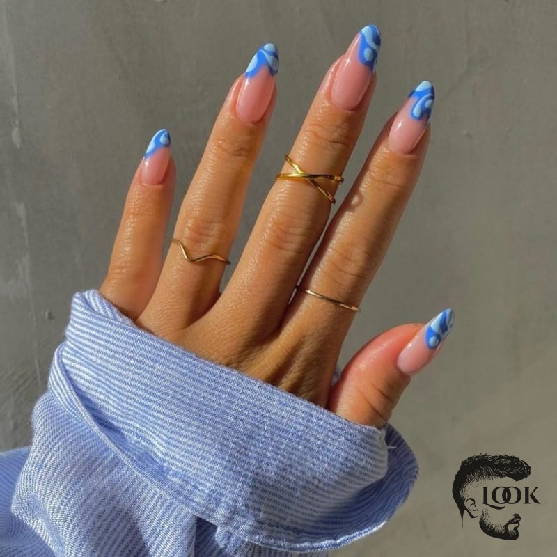 20 Blue Summer Nails To Try - an indigo day