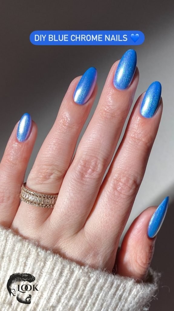 20 Blue Summer Nails To Try - an indigo day