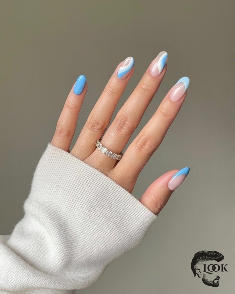 20 Blue Summer Nails To Try - an indigo day