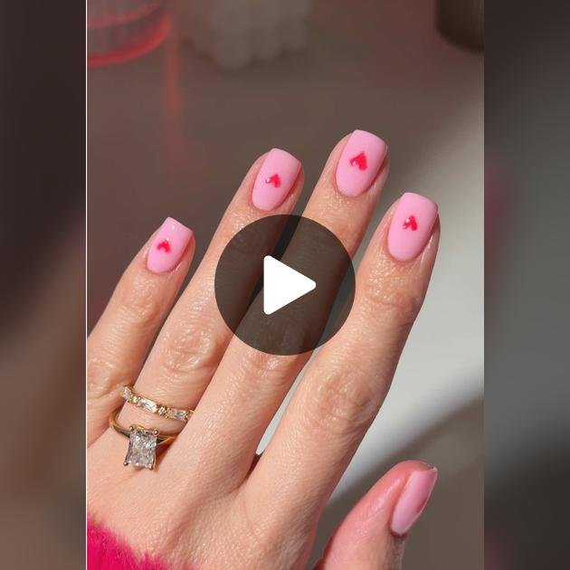 Valentine's Hearts Dip Powder Nail Art Tutorial | TikTok