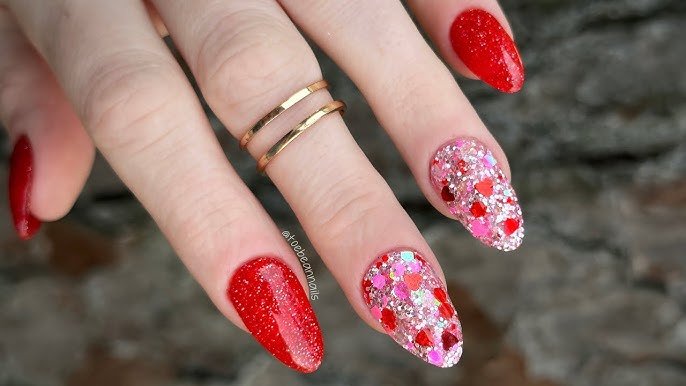 Valentine's Day Dip Powder Nails On Tips | Sol Dips