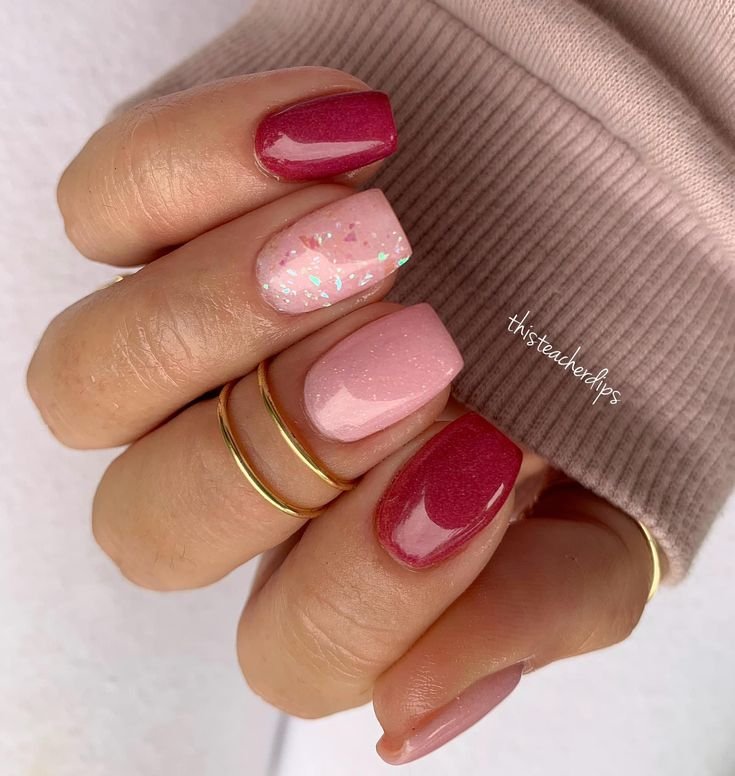 Valentines nail dip ideas | Valentine's dip nails, Ideas uñas, Nails 3
